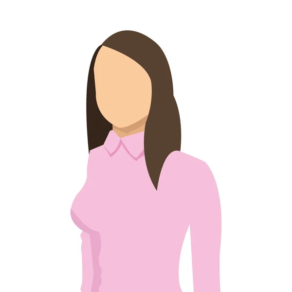 Icône de personnage femme — Image vectorielle