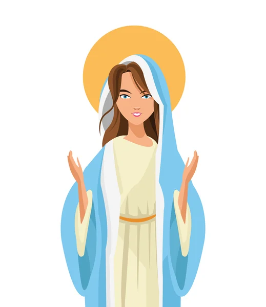 圣洁的圣母玛利亚图标 — 图库矢量图片
