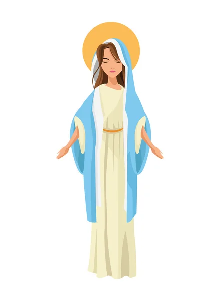 Virgen santa María icono — Vector de stock