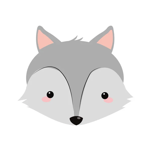 Cute fox cartoon icon — Stock Vector