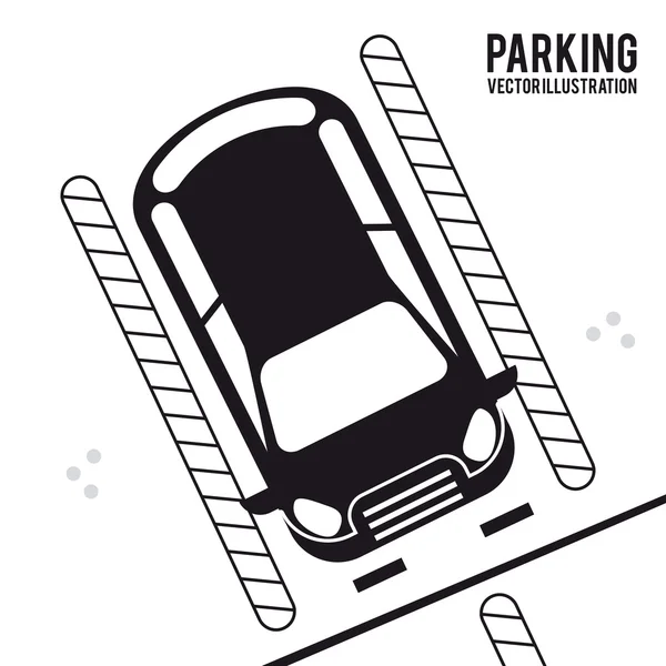 Diseño de la zona de aparcamiento — Vector de stock