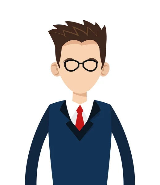 Icono de hombre de negocios sin rostro — Vector de stock