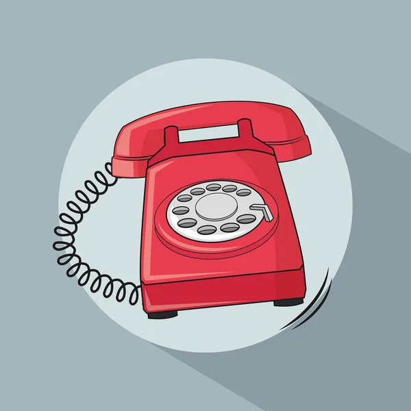 Rotes Telefon Pop Art Comic-Design — Stockvektor