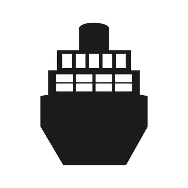 Container koopvaardijschip pictogram — Stockvector