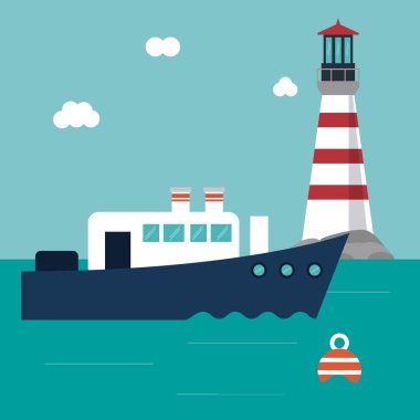 Tekne deniz feneri deniz tasarım