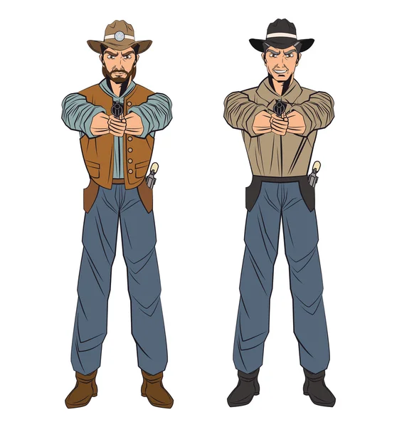 Cowboy man rajzfilm design — Stock Vector