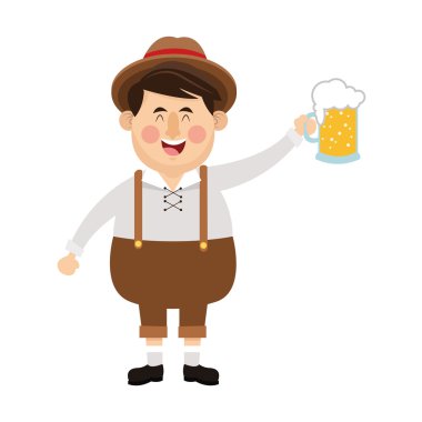 bira simgesi olan Bavyera adam
