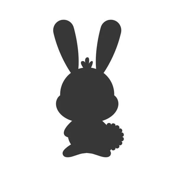 Söt kanin tecknad ikon — Stock vektor