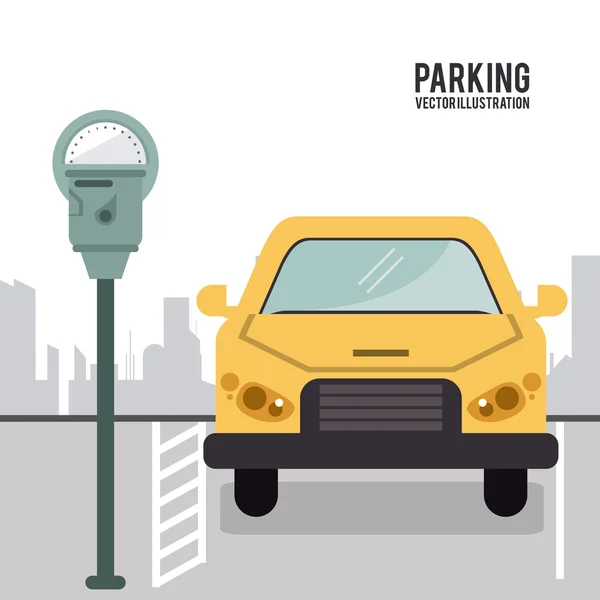 Дизайн зоны парковки автомобиля — стоковый вектор