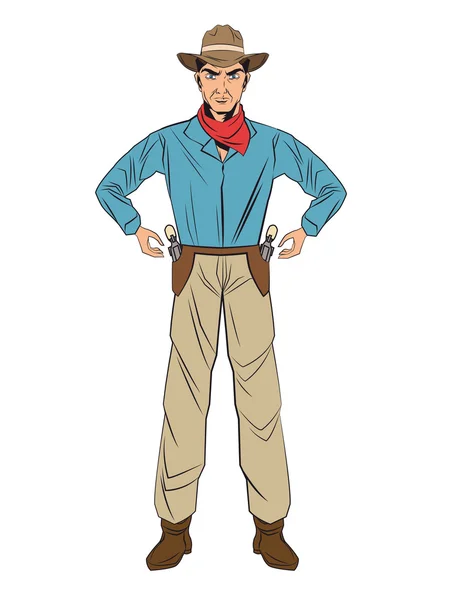 Cowboy man cartoon design — Stockvector