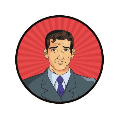 işadamı pop art comic tasarım