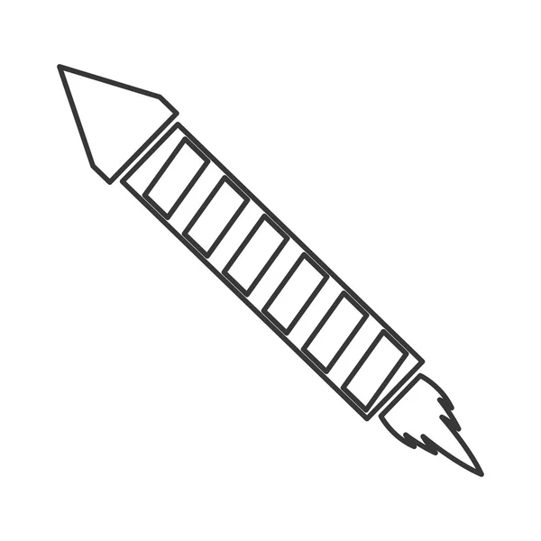 Vliegende firecracker pictogram — Stockvector