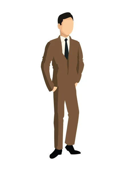 Faceless businessman icon — Stock Vector