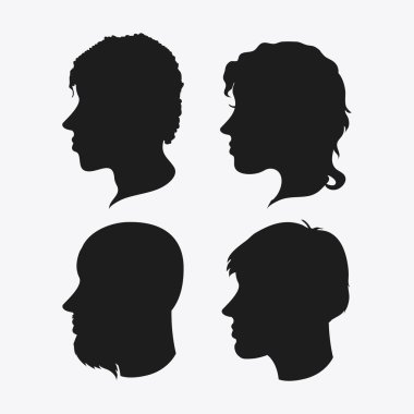 insanlar baş siluet tasarım