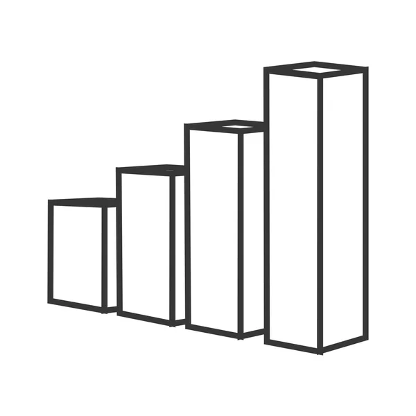 Balken Infografik Daten Design — Stockvektor