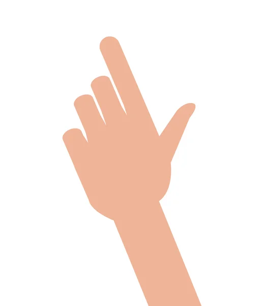 Conception de geste de main humaine — Image vectorielle