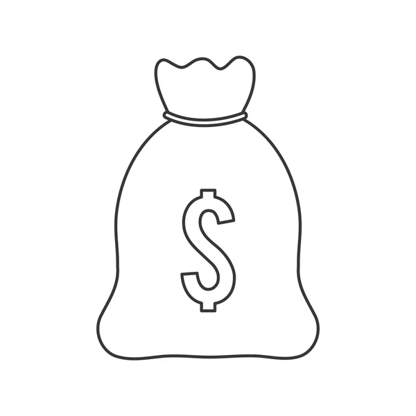 Sac d'argent conception financière — Image vectorielle