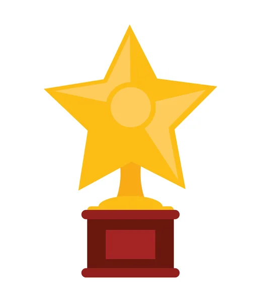 Star trophée gagnant cinéma design — Image vectorielle