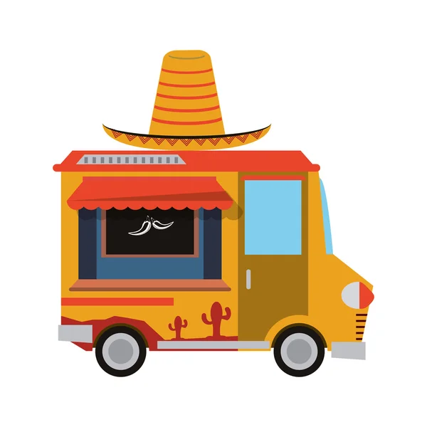 Food truck delivery design — Stock Vector