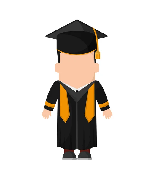 Boy graduation cap design — Stock Vector