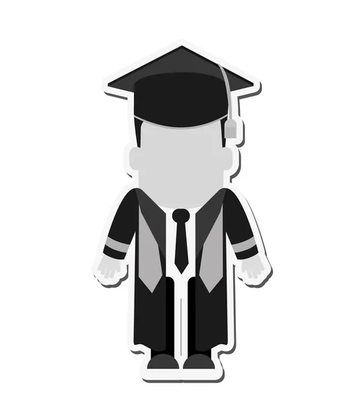 Garçon conception de chapeau de graduation — Image vectorielle