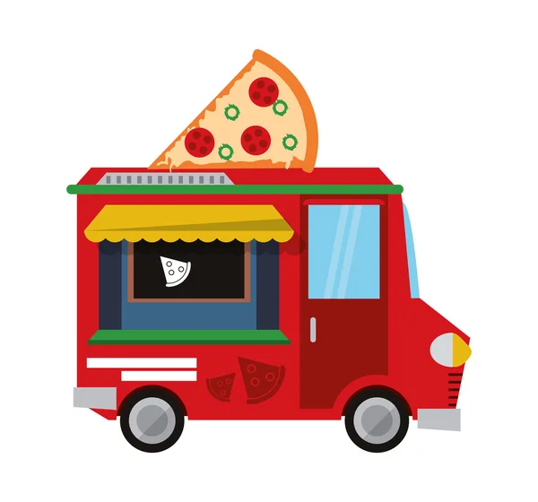 Food truck delivery design — Stock Vector