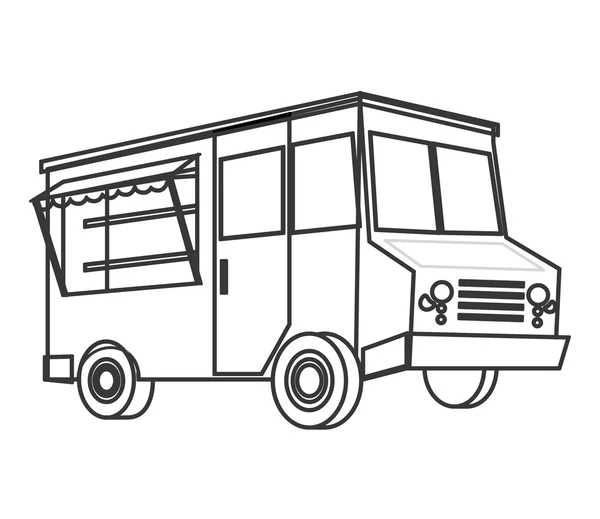 Σχεδιασμό παράδοση φορτηγό τροφίμων — Διανυσματικό Αρχείο