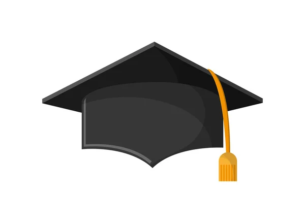 Hat cloth graduation cap design — Stock Vector