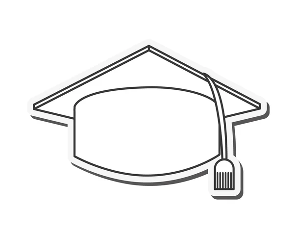 Chapéu pano design tampa de graduação —  Vetores de Stock