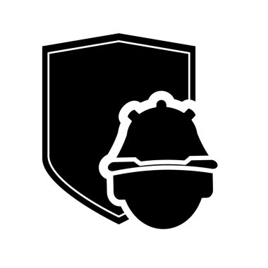 kalkan ve inşaat işçisi simgesi