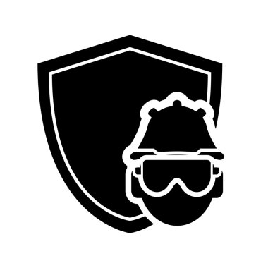 kalkan ve inşaat işçisi simgesi