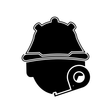 İnşaat işçisi ve ölçüm bandı simgesi