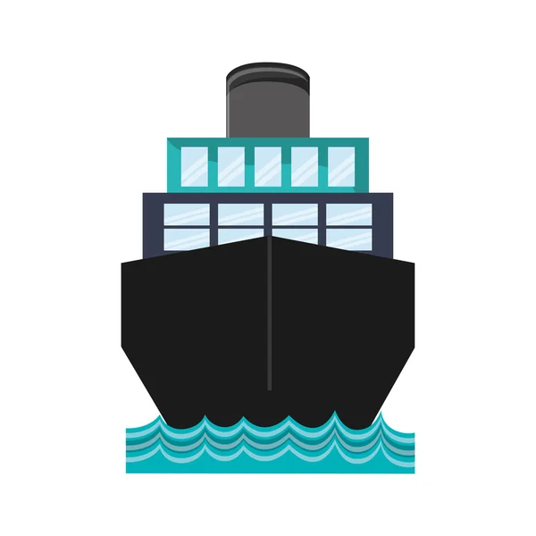 Gemi tekne ulaşım tasarım — Stok Vektör