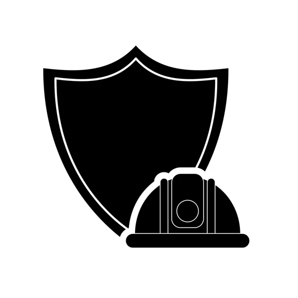 Icona scudo e casco — Vettoriale Stock