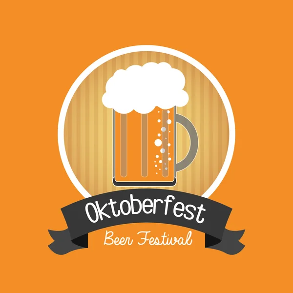 Pivo pít oktoberfest design — Stockový vektor