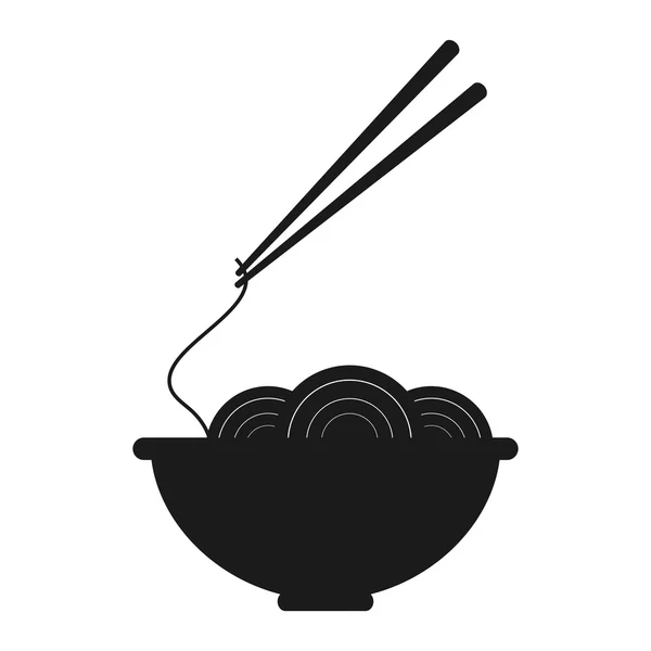 Noodle bowl food design — Stock Vector