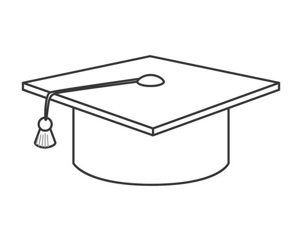 Sombrero tela graduación gorra diseño — Vector de stock