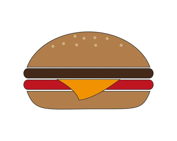 Conception de Fast-Food hamburger — Image vectorielle