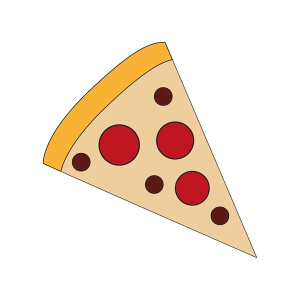 Pizza diseño de comida rápida — Vector de stock