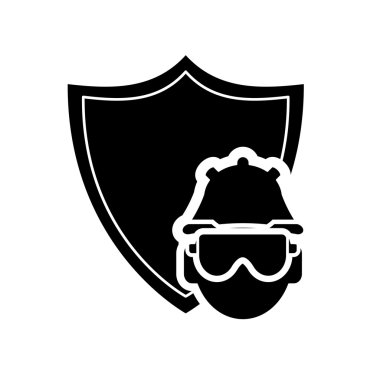 kalkan ve inşaat işçisi simgesi