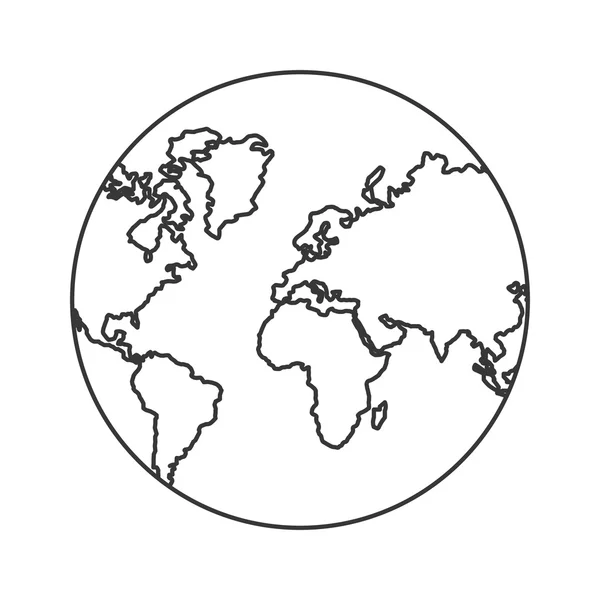 Planeet aarde bol ontwerp — Stockvector