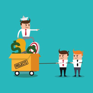 businesman çizgi film proje tasarım