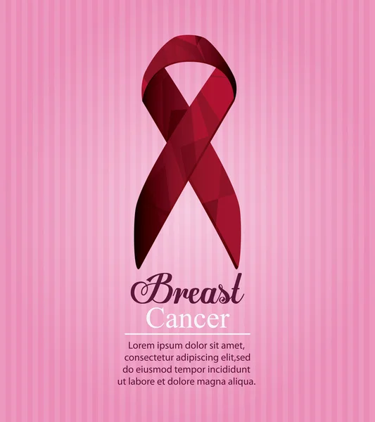 Ruban conception de cancer du sein — Image vectorielle