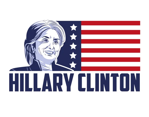 ABD başkanlık seçimlerinde hillary clinton — Stok Vektör