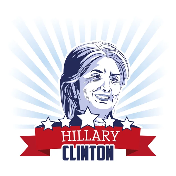 Президентские выборы в США Хиллари Клинтон — стоковый вектор