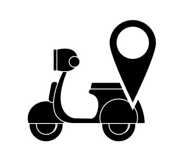 scooter ve gps harita işaretçi simgesi
