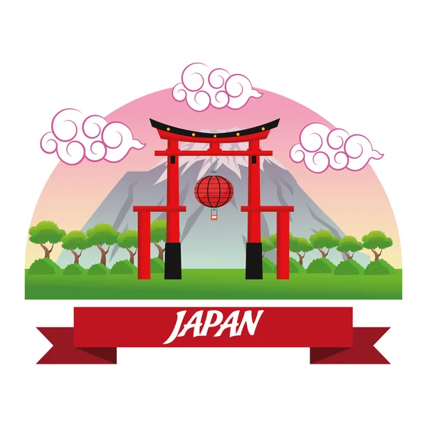 Arch projekt kultury Japonii — Wektor stockowy