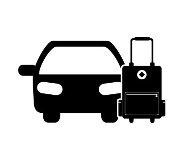 Araba ve bavul simgesi