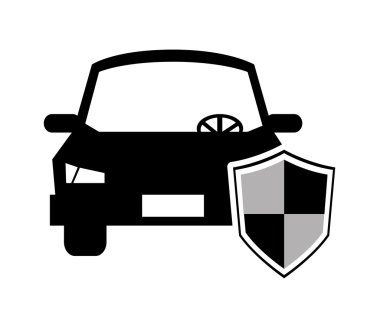 Araba ve kalkan simgesi