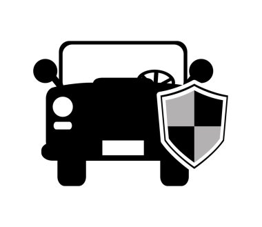 Araba ve kalkan simgesi